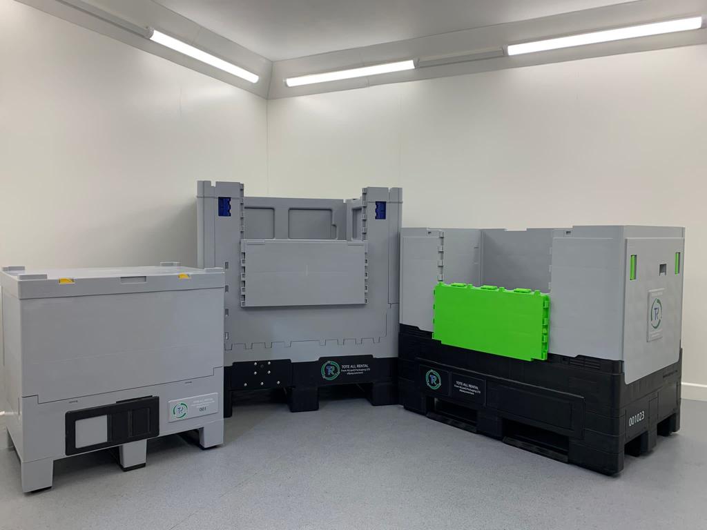 ALLpaQ - Rent a Tote - containers in multiple sizes for transportation of single use bags holding ranges of media. 