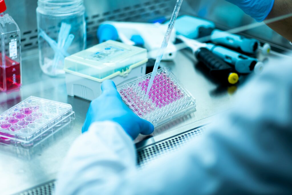 Cell culture in laboratory
