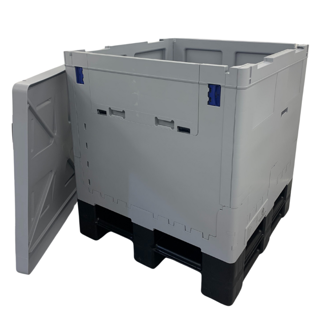 ALLpaQ 1000L foldable, stackable and hygienic cleanroom container